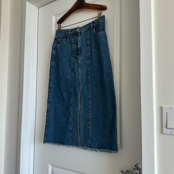 Farm Rio Denim Midi Skirt - Picture 6 of 10